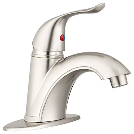 HEAVY DUTY SINGLE LEVER ARC RV LAVATORY FAUCET - BRUSHED SATIN NICKEL